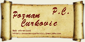 Poznan Ćurković vizit kartica
